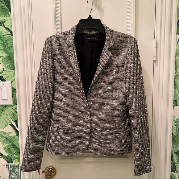 Generation Love Gold Black Tweed Blazer Size 6 - Picture 1 of 5